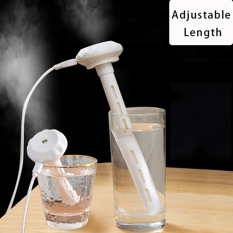 USB-Mini-Ultraschall-Luftbefeuchter, LED-Lampe, USB-Diffusor für ätherische Öle, Autoreiniger, Aroma-Anionen-Nebelhersteller mit romantischem Licht