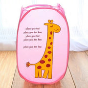 Folding Laundry Basket Hamper Cartoon Pop Up Open Mesh Laundry Dirty Sorting Basket Kids Toys Sundrie Home Storage Box Organizer