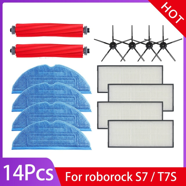 Mop Pad For XiaoMi Roborock Vacuum Cleaner Robot S7 S70 S75 S7Max S7MaxV T7s T7s Plus Mop Rags Parts Mop Cloths Accessories