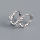 WANTME Real 100% 925 Sterling Silver Punk Hip-Hop Link Chain Gothic Studs Earrings for Fashion Women Jewelry Accessories 2022