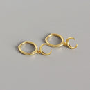 WANTME Real 100% 925 Sterling Silver Punk Hip-Hop Link Chain Gothic Studs Earrings for Fashion Women Jewelry Accessories 2022