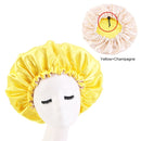 New Solid Women Satin Bonnet Fashion Stain Silky Big Bonnet for Lady Sleep Cap Headwrap Hat Hair Wrap Accessories Wholesale