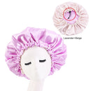 New Solid Women Satin Bonnet Fashion Stain Silky Big Bonnet for Lady Sleep Cap Headwrap Hat Hair Wrap Accessories Wholesale