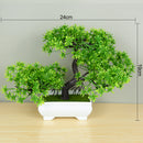 Bonsái de plantas artificiales, maceta de árbol pequeño, plantas falsas, flores, adornos en maceta para la decoración de la mesa de la habitación del hogar, decoración del jardín del Hotel