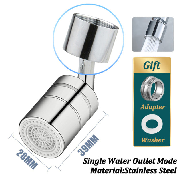 720 ° Universal-Küchenarmatur Anti-Splash-Belüfter Badarmatur Drehbarer Wasserhahn-Sprayer Sparwasserhahn-Düsen-Extender-Adapter