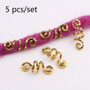 5pcs/Pack Different 49 Styles Charms Hair Braid Dread Dreadlock Beads Clips Cuffs Rings Jewelry Dreadlock Clasps Accessories