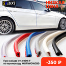 The Doorline Shield | U-Type Rubber Car Door Edge Protection Trim (5m, Red/Blue)