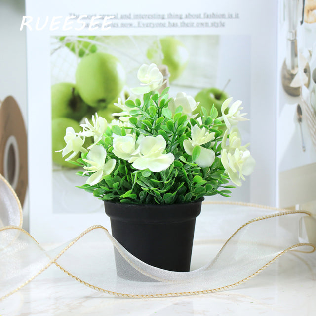 Künstliche Blumen Pflanzen Eingemachte Grüne Bonsai Topfpflanzen Gefälschte Blumenornamente Für Heimdekoration Handwerk Pflanze Dekorativ
