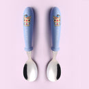 Baby Gadgets Tableware Set Children Utensil Stainless Steel Toddler Dinnerware Cutlery Cartoon Infant Food Feeding Spoon Fork