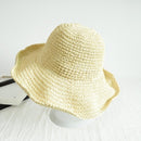 Folding Straw Hat Women&