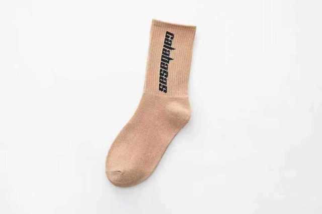 Streetwear Skateboard Harajuku CPFM Kanye West Socks Letter Coconut 350 Calabasas Rap Basketball Hip Hop Fashion Cotton Socks