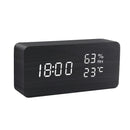 USB/AAA  Clocks LED Wooden Alarm Clock Watch Table Voice Control Digital Wood Despertador Electronic Desktop Table Decor 2022