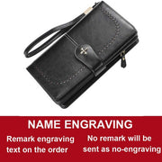 The Curator | Engravable Genuine Leather Long Wallet for Women