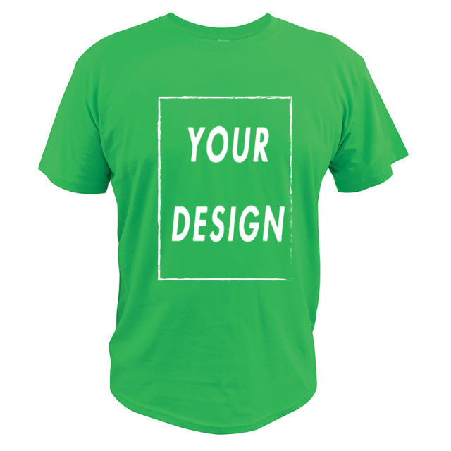 Camiseta personalizada de algodón 100% de talla europea, camiseta con texto de logotipo para hombres y mujeres, estampado Original, camiseta de regalo de alta calidad