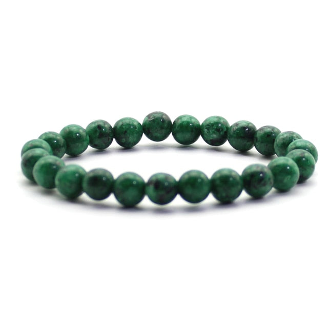 Pulsera de cuentas naturales para hombre, piedra Natural de 8mm, roca de lava, ojo de tigre, ónix negro, cuentas curativas mate, abalorio elástico, joyería de Yoga para mujer