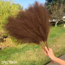 1 Uds hierba Pampas artificiales decoración de la habitación del hogar ramo de flores de caña de imitación DIY decoración de boda suministros de fiesta de cumpleaños