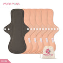Almohadillas menstruales Mora Mona transpirables para mujer, delineador de bragas femeninas, servilleta sanitaria, paño lavable reutilizable, 1/5 Uds.