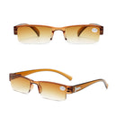 Korean Fashion Reading Glasses Men Women Clear Lens Half Frame Presbyopic Eyewear 1.0 1.5 2.0 2.5 3.0 3.5 4.0 for Reader