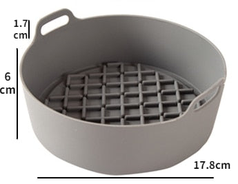 Olla de silicona para Airfryer, accesorios reutilizables para freidora de aire, cesta para hornear, plato para Pizza, parrilla, olla, cocina, pastel, herramientas para hornear