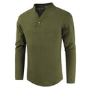 Men Plus Size Shirt Top Ancient Viking Embroidery Lace Up V Neck Long Sleeve Shirt Top For Men&