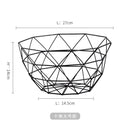 Iron Art  Fruit Basket Nordic Style Home Living Room Fruit Plate Snacks Creative Fruit Bowl Storage Basket Kitchen Organizer