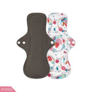 Happy Flute Washable Sanitary Towel Absorbent Reusable Charcoal Bamboo Cloth Menstrual Pad 1 Piece