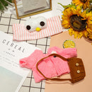 clothes for duck 30 cm lalafanfan duck toy doll accessories with headband bag sweater hat children&