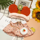 clothes for duck 30 cm lalafanfan duck toy doll accessories with headband bag sweater hat children&