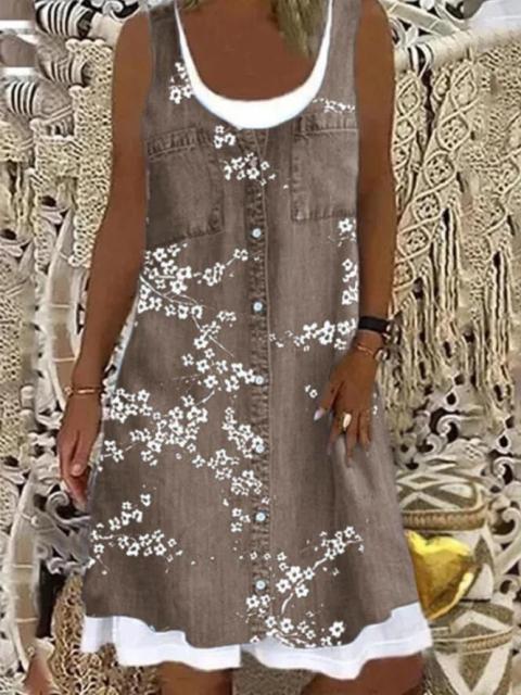 Frauen 2022 Lose Vintage Rüschen Streifen Befree Kleid Große Große Gedruckt Patchwork Sommer Boho Lässige Party Strandkleider Plus Größe
