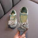 2022 neue Kinderschuhe Perle Strass glänzende Kinder Prinzessin Schuhe Baby Mädchen Schuhe für Party und Hochzeit D487