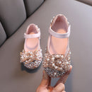 2022 neue Kinderschuhe Perle Strass glänzende Kinder Prinzessin Schuhe Baby Mädchen Schuhe für Party und Hochzeit D487