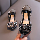 2022 neue Kinderschuhe Perle Strass glänzende Kinder Prinzessin Schuhe Baby Mädchen Schuhe für Party und Hochzeit D487
