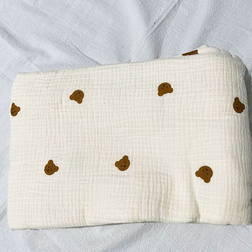 Manta MILANCEL Ins para bebé recién nacido, bordado de oso coreano, manta para dormir para niños, accesorios de ropa de cama de algodón
