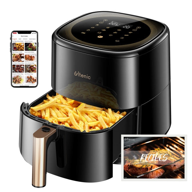 Ultenic K10 Air Fryer Without Oil APP and Voice Control 5L Hot Electric Oven Oilless Cooker Intelligent Multipurpose Deep Fryer