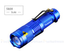 Powerful led flashlight torch lantern portable mini flashlight Zoomable torches outdoor camping emergency lamp with pen holder