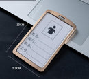 Fashion Card Cover Women Aluminum Alloy Work Name Card Holders Business Work Card ID Badge Lanyard Holder Metal Bags Case