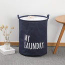 Large Capacity Foldable Laundry Basket Cotton Linen Laundry Basket Clothes Storage Bag Children Toy Storage Bucket Waterproof