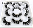 New 5Pairs 25mm 3D Mink Lashes Bulk Faux with Custom Box Wispy Natural Mink Lashes Pack Short Wholesales Natural False Eyelashes