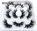 New 5Pairs 25mm 3D Mink Lashes Bulk Faux with Custom Box Wispy Natural Mink Lashes Pack Short Wholesales Natural False Eyelashes