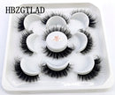 New 5Pairs 25mm 3D Mink Lashes Bulk Faux with Custom Box Wispy Natural Mink Lashes Pack Short Wholesales Natural False Eyelashes