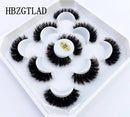 New 5Pairs 25mm 3D Mink Lashes Bulk Faux with Custom Box Wispy Natural Mink Lashes Pack Short Wholesales Natural False Eyelashes