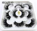 New 5Pairs 25mm 3D Mink Lashes Bulk Faux with Custom Box Wispy Natural Mink Lashes Pack Short Wholesales Natural False Eyelashes