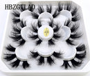 New 5Pairs 25mm 3D Mink Lashes Bulk Faux with Custom Box Wispy Natural Mink Lashes Pack Short Wholesales Natural False Eyelashes