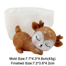 3D Cute Deer Silicone Mold Fondant Chocolate Cupcake Dessert Cake Decorating Tools Sika Deer Shape Kitchen Baking Mould