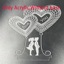 2022 Valentines Day Gift 3D Love Lamp Acrylic Bear Rose LED Night Light Kids Birthday Gift Rabbit Easter Deco Wedding Decoration