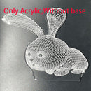 2022 Valentines Day Gift 3D Love Lamp Acrylic Bear Rose LED Night Light Kids Birthday Gift Rabbit Easter Deco Wedding Decoration