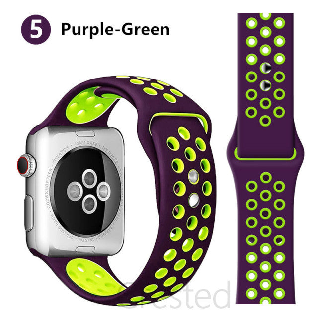Silicone Strap For Apple Watch band 44mm 40mm 45mm 41mm 38mm 42mm 44 42 38 40 45 mm watchband bracelet iWatch serie 3 4 5 6 se 7