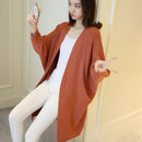 Long Cardigan Women Sweater Autumn Winter Bat Sleeve Knitted Sweater Femme Jacket Loose Ladies Sweaters Cardigans New