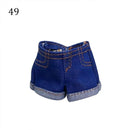 Multi Style Denim 11.5&quot;Jeans Bottoms Shorts For Doll Clothes Outfits Short Pants For Blythe 1/6 Dolls Accessories