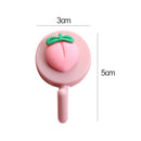 1pc Cute Wall Hooks Key Holder Door Hanging Plastic Self Adhesive Wall Hanger Cartoon Fruits Shape Hook For Kids Room Home Decor